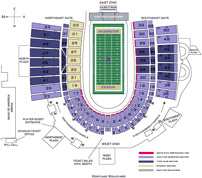 Uw Husky Stadium Seating Chart - Templates Printable Free