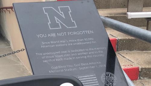 Pow Mia Chair In Nebraska S Memorial Stadium August 31 2018