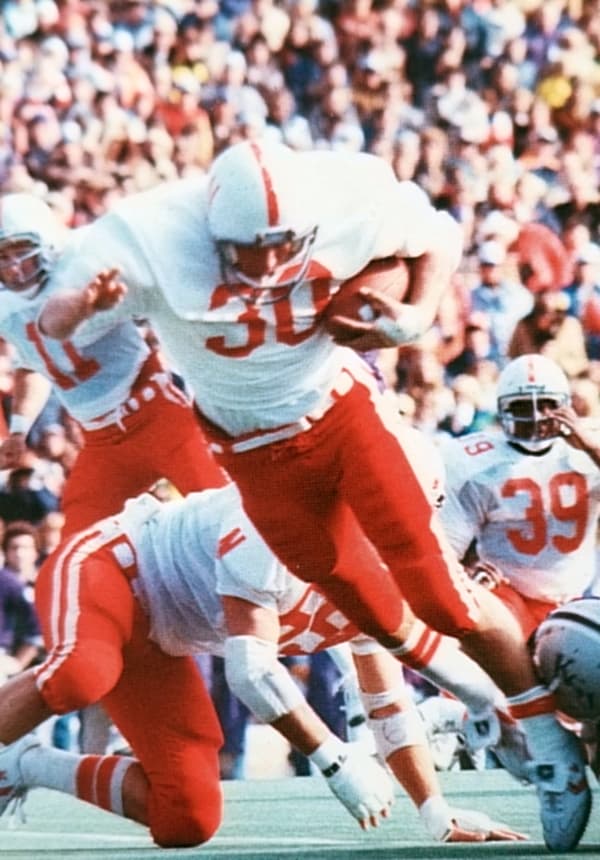 Has any husker ever looked cooler in uniform? Jarvis Redwine in the tear-away  jersey